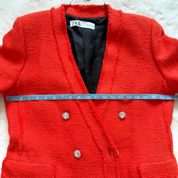 Zara tweed women jacket size XL - Picture 7 of 8